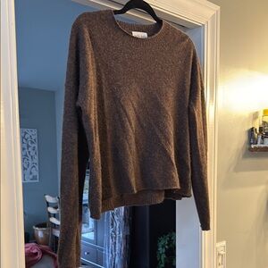 Cozy cropped Bella Dahl Brown cashmere Sweater